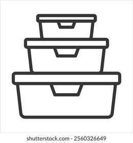 Storage Outline Icon Vector Illustration