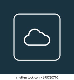 Storage Outline Symbol. Premium Quality Isolated Cloud Element In Trendy Style.