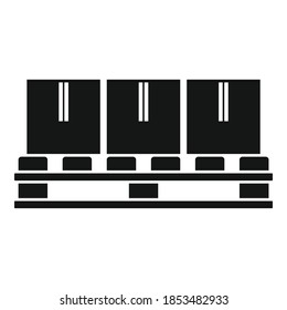 Storage parcel pallet icon. Simple illustration of storage parcel pallet vector icon for web design isolated on white background