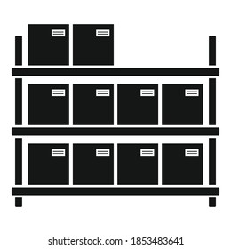 Storage parcel rack icon. Simple illustration of storage parcel rack vector icon for web design isolated on white background