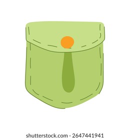 desenho animado bolso de armazenamento. moda acessória, estilo conveniente, suporte de utilitário armazenamento bolso sinal. símbolo isolado vetor ilustração