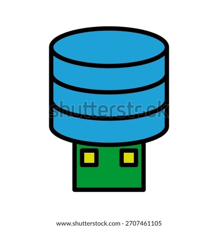 Storage Portable Floppy Disk Blue Base Color Hard disk HDD SSD Memory Cloud Link Computer Icon Logo Floppy Line Art