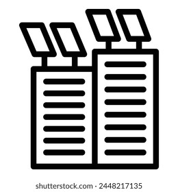 Storage power plant icon outline vector. Charge eco. Urban source system