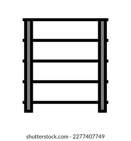 vectores de iconos de color de la herramienta de garaje para rack de almacenamiento. símbolo de la herramienta de garaje del rack de almacenamiento. ilustración de símbolo aislado