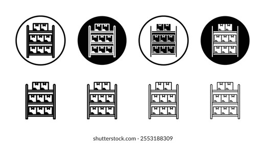 Icono de rack de almacenamiento Ilustración de diseño de arte