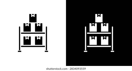 Storage rack icon bundle illustrations. EPS10.