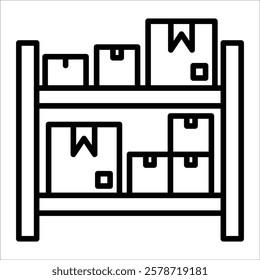 Storage Rack Icon Element For Design