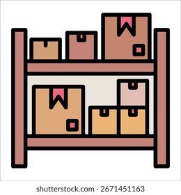 Elemento de icono de rack de almacenamiento para diseño