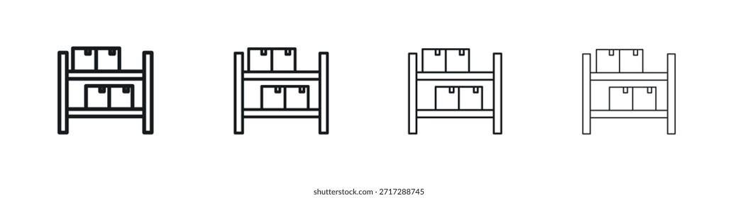 Icono de rack de almacenamiento Eps10. iconos Diseño gráfico