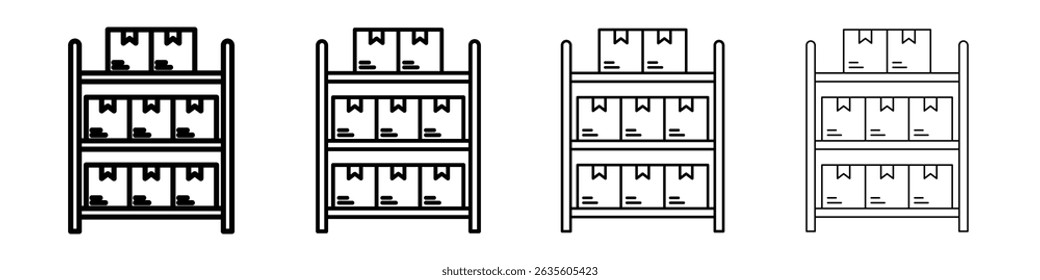 Storage rack icon Flat illustration sign