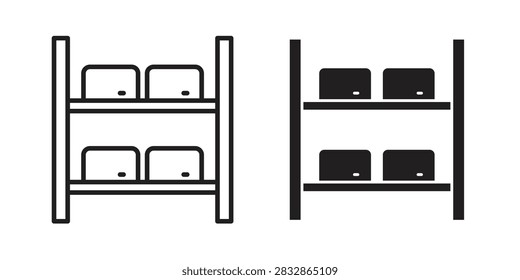 Storage rack icon minimal design collection. EPS10