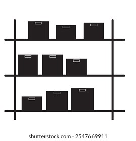 Storage Rack icon. Monochrome simple Storage Rack icon for templates, web design and infographics . 333