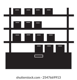 Storage Rack icon. Monochrome simple Storage Rack icon for templates, web design and infographics . 333