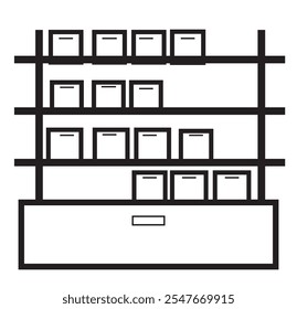 Storage Rack icon. Monochrome simple Storage Rack icon for templates, web design and infographics . 333