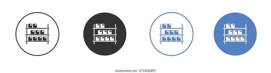 Ícone de rack de armazenamento minimalista simples Vetor EPS