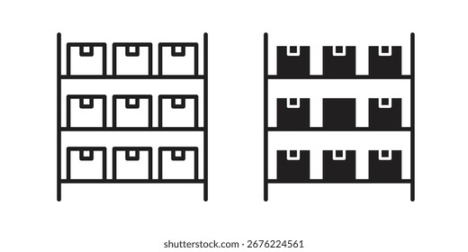 Speicherrack-Symbol für Ihre Webdesigns. Symbol-Logo, App, UI.