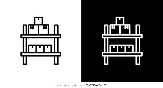 Vetor de ícone de rack de armazenamento, modelo de logotipo de ilustração em estilo moderno
