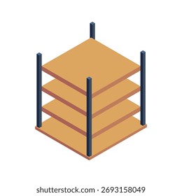 Ícone de vetor de rack de armazenamento que pode facilmente modificar ou editar
