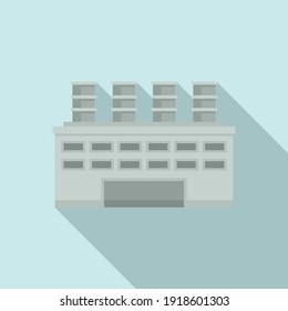 Storage recycle factory icon. Flat illustration of storage recycle factory vector icon for web design