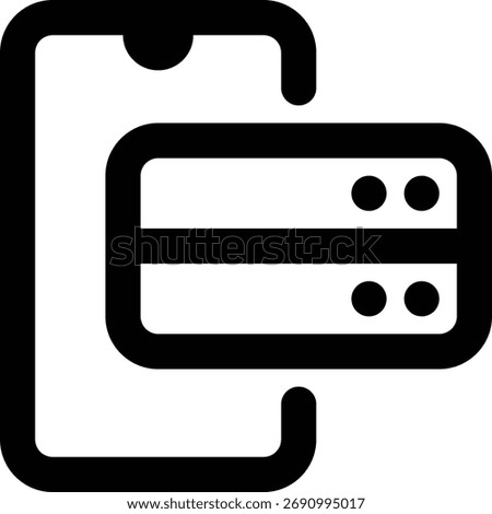 Storage, ROM, Mobile Outline Icon