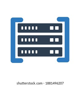Storage server icon.data,database  (vector illustration)