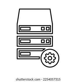 Storage Setting Icon in Line Style