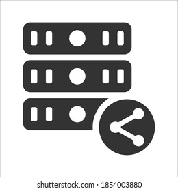 Storage share icon, vector graphics