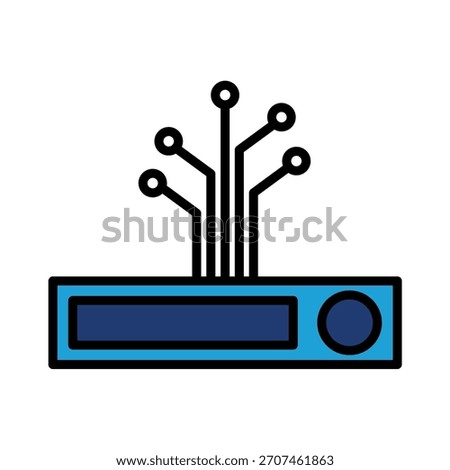  Storage Share Transmission Disk Blue Base Color Hard disk Internet HDD SSD Memory Cloud Link Computer Icon Logo Floppy Line Art Outline Illustration Elements