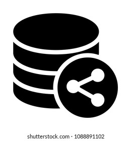 storage sharing vector glyphs icon