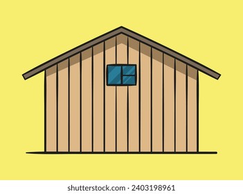 Storage Shed. Concept isolated. Flat cartoon style vector