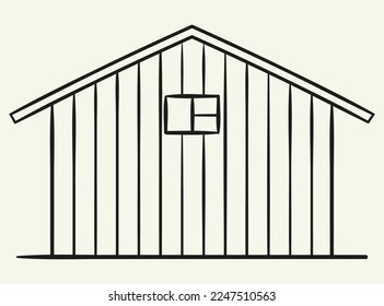  Storage Shed. Hand drawn vector illustration