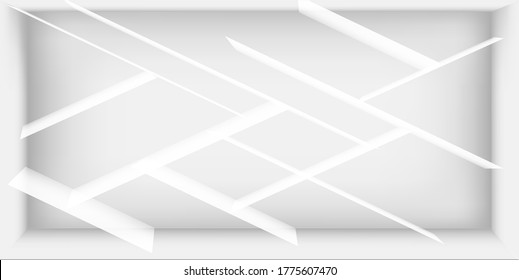 Estante de almacenamiento silueta de pared tridimensional