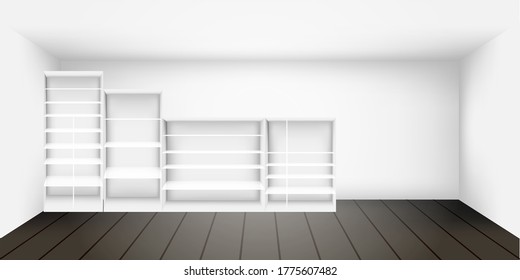 Storage shelf three-dimensional wall silhouette