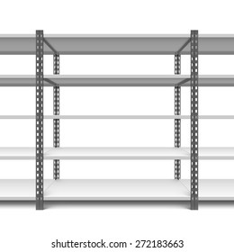 Storage shelves vector illustration