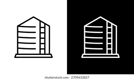 Storage Silo White Icon Set Design
