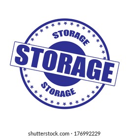 storage stamp whit on vector illustration