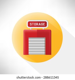 Storage symbol design,flat button,clean vector