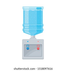 Storage Tank For Drinking Water With Systems Of Cooling And Heating Vector Illustration