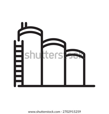 Storage tank factory icon vector design with trendy style