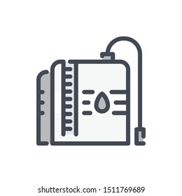 Storage tank for gas and oil color line icon. Fuel storage tank vector outline colorful sign.