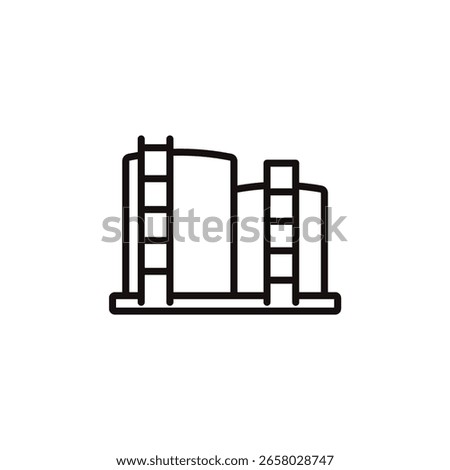 storage tank icon collection .design style with background
