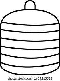 storage tank icon, The cylindrical structure showcases a weathered texture, hinting at a history of storage and industry, Modern outline tank logo concept, vector design template elements icons,