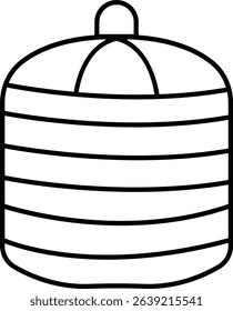 storage tank icon, The cylindrical structure showcases a weathered texture, hinting at a history of storage and industry, Modern outline tank logo concept, vector design template elements icons,