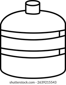 storage tank icon, The cylindrical structure showcases a weathered texture, hinting at a history of storage and industry, Modern outline tank logo concept, vector design template elements icons,