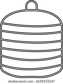 storage tank icon, The cylindrical structure showcases a weathered texture, hinting at a history of storage and industry, Modern outline tank logo concept, vector design template elements icons,