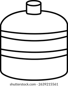 storage tank icon, The cylindrical structure showcases a weathered texture, hinting at a history of storage and industry, Modern outline tank logo concept, vector design template elements icons,