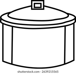 storage tank icon, The cylindrical structure showcases a weathered texture, hinting at a history of storage and industry, Modern outline tank logo concept, vector design template elements icons,
