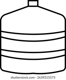 storage tank icon, The cylindrical structure showcases a weathered texture, hinting at a history of storage and industry, Modern outline tank logo concept, vector design template elements icons,