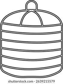 storage tank icon, The cylindrical structure showcases a weathered texture, hinting at a history of storage and industry, Modern outline tank logo concept, vector design template elements icons,