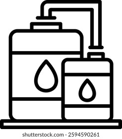 Storage Tank Icon Line Vector Illustration